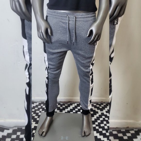 Ecko Unlimited Other - ECKO UNLTD GLARING BLOCK FLEECE JOGGER PANT MEN VERTICAL LOGO WITH POCKETS SZ S